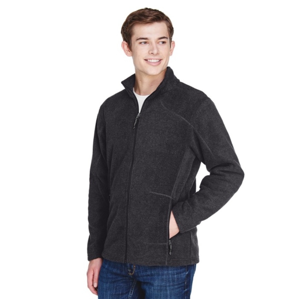 North End Classic Full-Zip Fleece Jacket-Charcoal